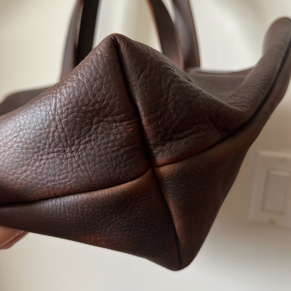 Umbrella Collective Distressed Leather Work Tote - Picture 3 of 6